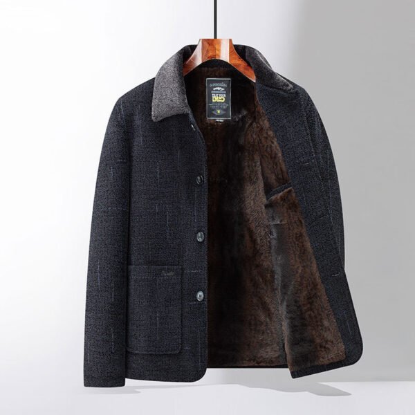 Summer Collection — Men's Winter Coat Elderly Cotton-Padded Wool Overcoat