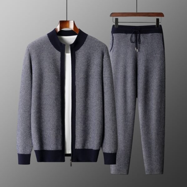 Men's Edit — Men's Cardigan Premium Thickened Pure Wool Zip-Up Set