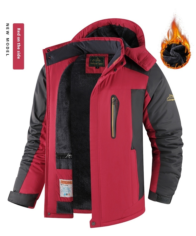 Winter Parka Men's Fleece Lined Cotton Padded Coat 3 Winter Parka Men's Fleece Lined Cotton Padded Coat - Image 3