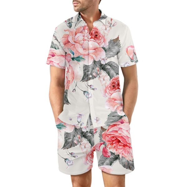 The Resort Edit — Floral Two Piece Set Men's Summer Co-ord Vacation Wear