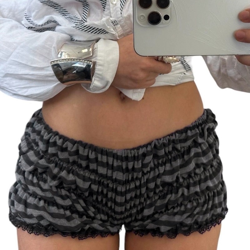 Frill Hem Shorts Striped Ruffle Punk Bloomers 1 Frill Hem Shorts