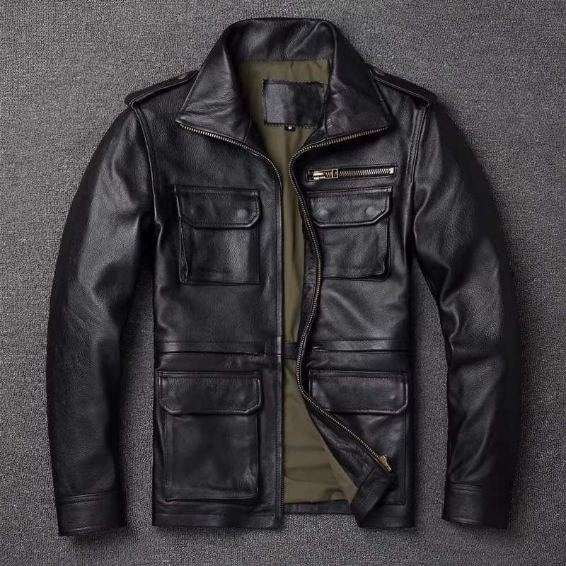 Autumn And Winter Workwear Leather Jacket For Men 1 Leather Workwear Jacket