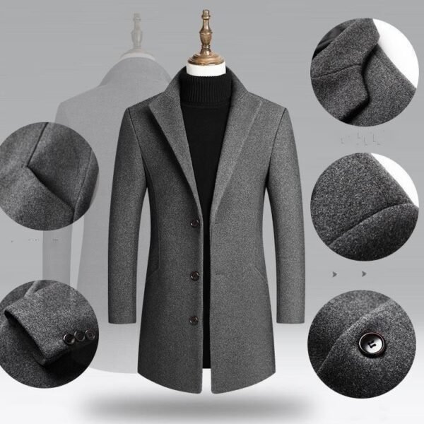 Men's Edit — Wool Trench Coat Men's Autumn Winter British Style Coat