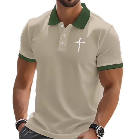 Moisture-Wicking Printed Polo Performance Short Sleeve Top 6 Moisture-Wicking Printed Polo Performance Short Sleeve Top - Image 6