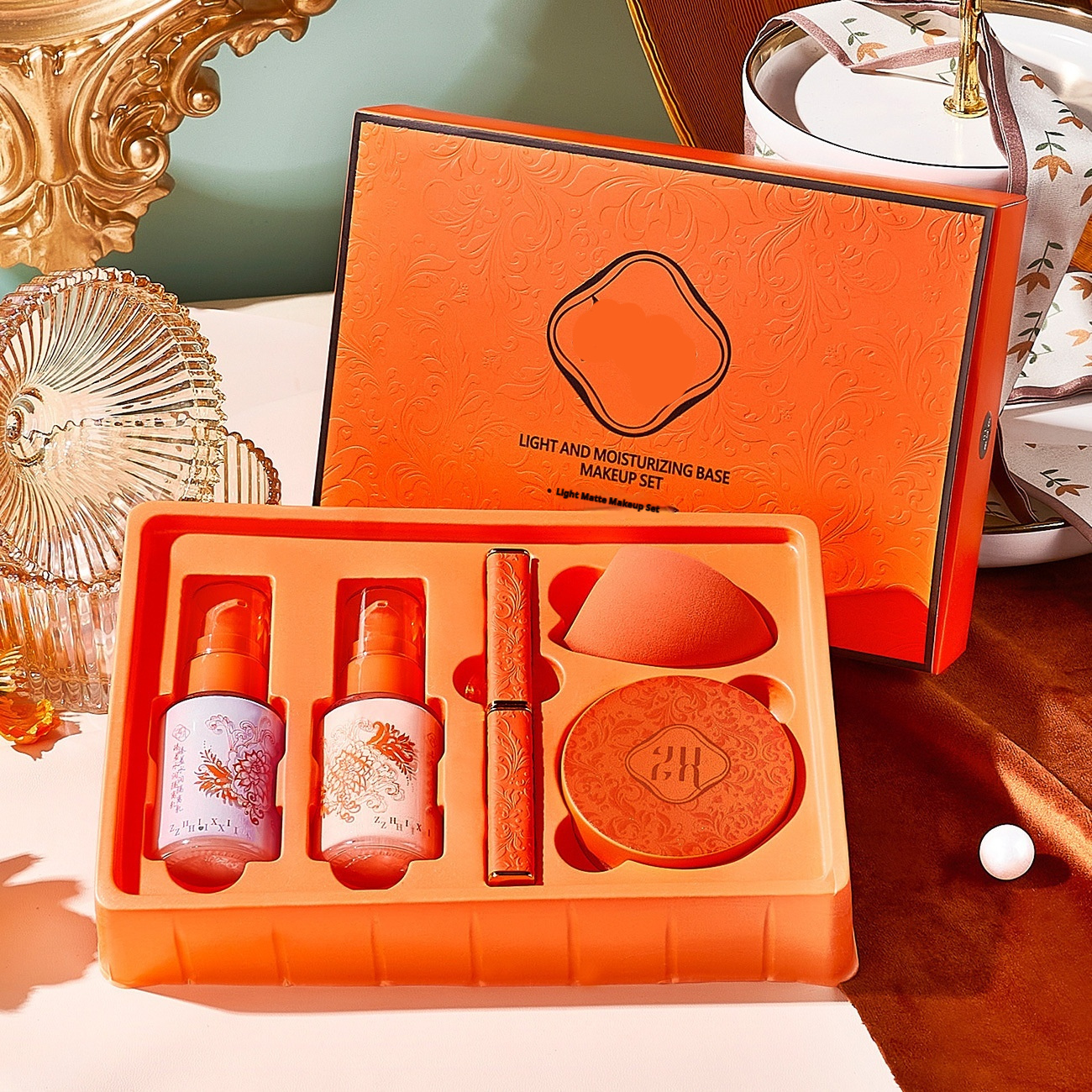 Five Piece Light Fog Makeup Set 1 Five Piece Light Fog Makeup Set