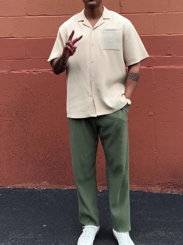Men's Edit — Men's Pleated Pants Plissé