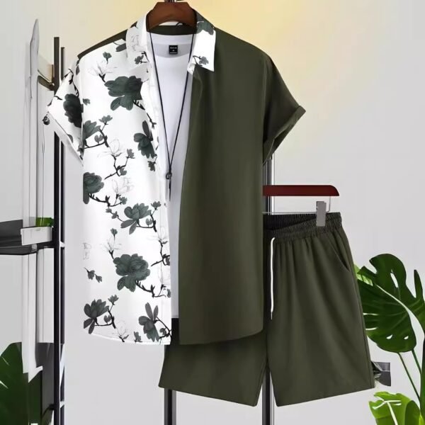 Men's Edit — Men's Shorts and T-Shirt Set | Floral Patchwork Co-ord