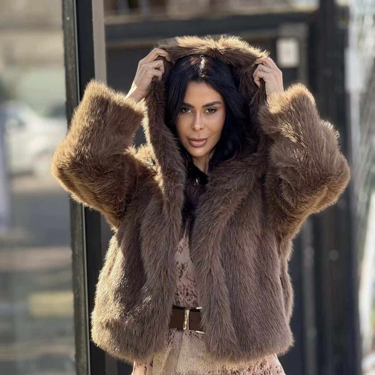 The Resort Edit — Environmental Protection Fox Fur Hooded Jacket Loose