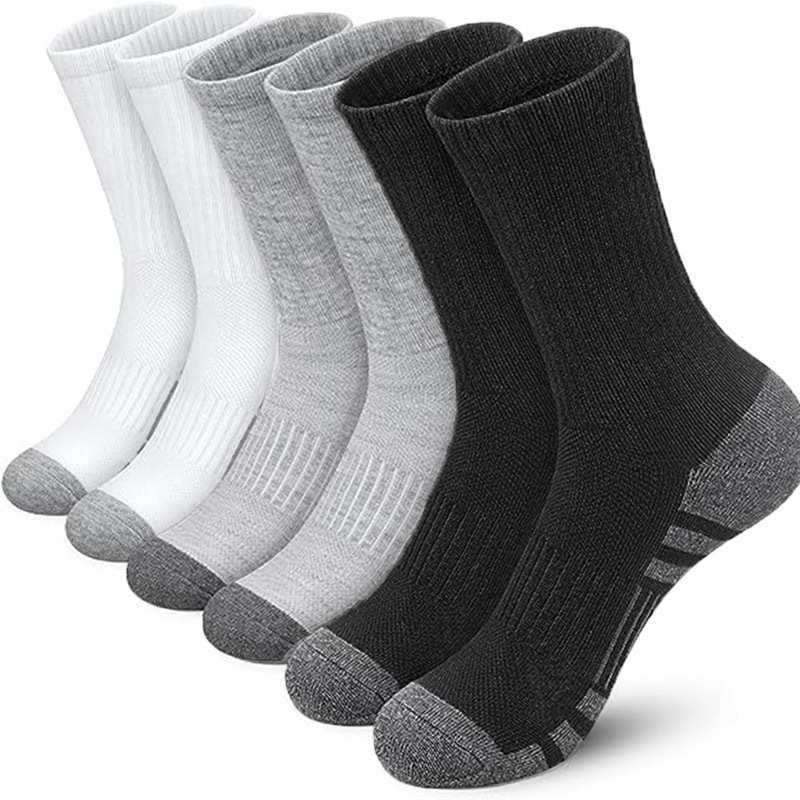 Color Matching Athletic Socks Plus Size Basketball Mid Tube Cotton Breathable 1 Color Matching Athletic Socks Plus Size Basketball Mid Tube Cotton Breathable