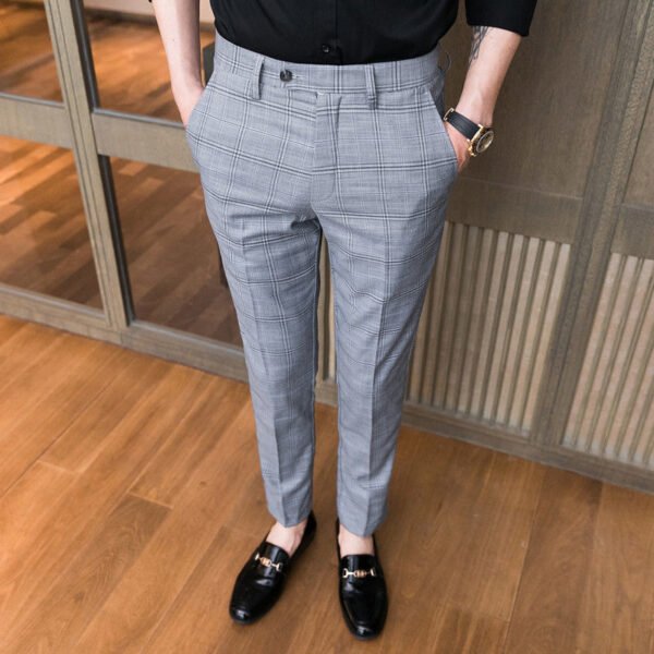 Men's Edit — Men's Plaid Suit Summer Thin Pants