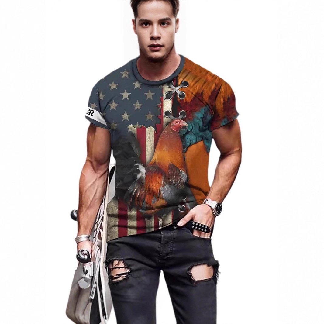 Animal T Shirt 3D Pitbull Vintage Quick-Dry Summer Tee 10 Animal T Shirt 3D Pitbull Vintage Quick-Dry Summer Tee - Image 10