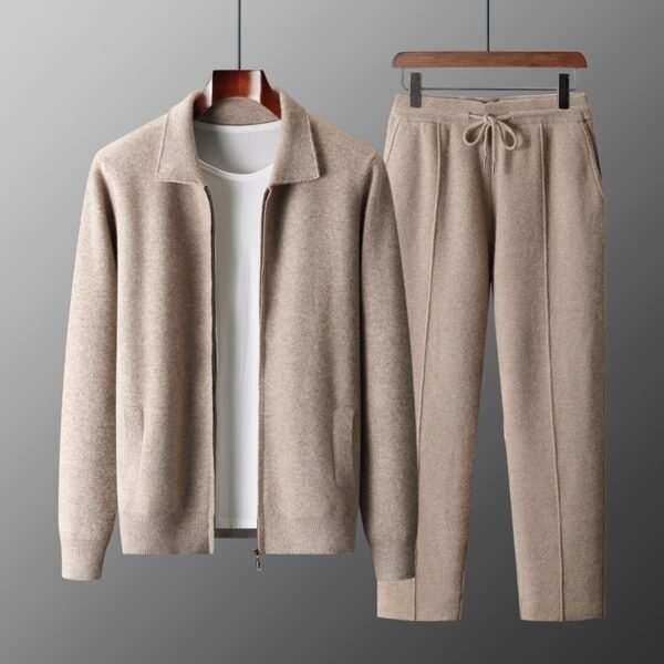 Men's Edit — Men's Knitwear Set Oversized Thick Cardigan & Pants Suit