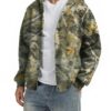 mens streetwear Camouflage Zip-Up Hoodie Men's Camo Coat