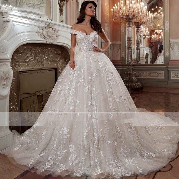 The Resort Edit — Wedding Dress Simple Mori Style Off-Shoulder Gown