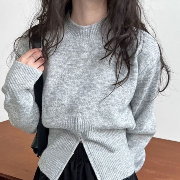 Men's Edit — Quarter Zip Sweater Cropped Zip Jumper Minimalist Pullover