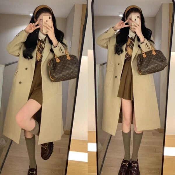 The Resort Edit — Loose Mid-length Woolen Suit And Trench Coat