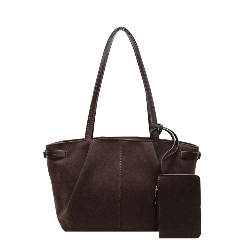 Luxury Suede Commute Handbag Minimalist Suede Tote 7 Luxury Suede Commute Handbag Minimalist Suede Tote - Image 7