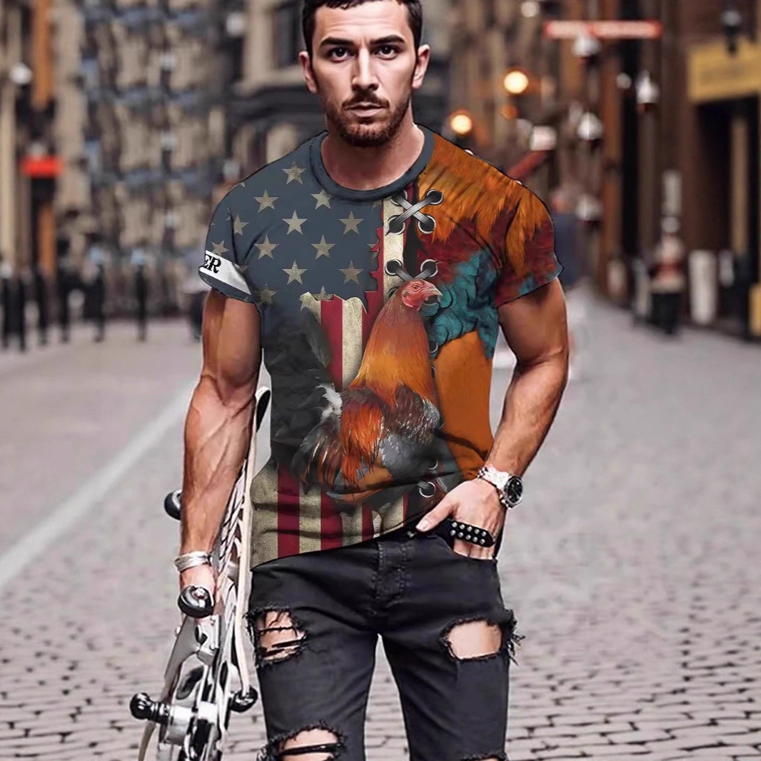 Animal T Shirt 3D Pitbull Vintage Quick-Dry Summer Tee 5 Animal T Shirt 3D Pitbull Vintage Quick-Dry Summer Tee - Image 5