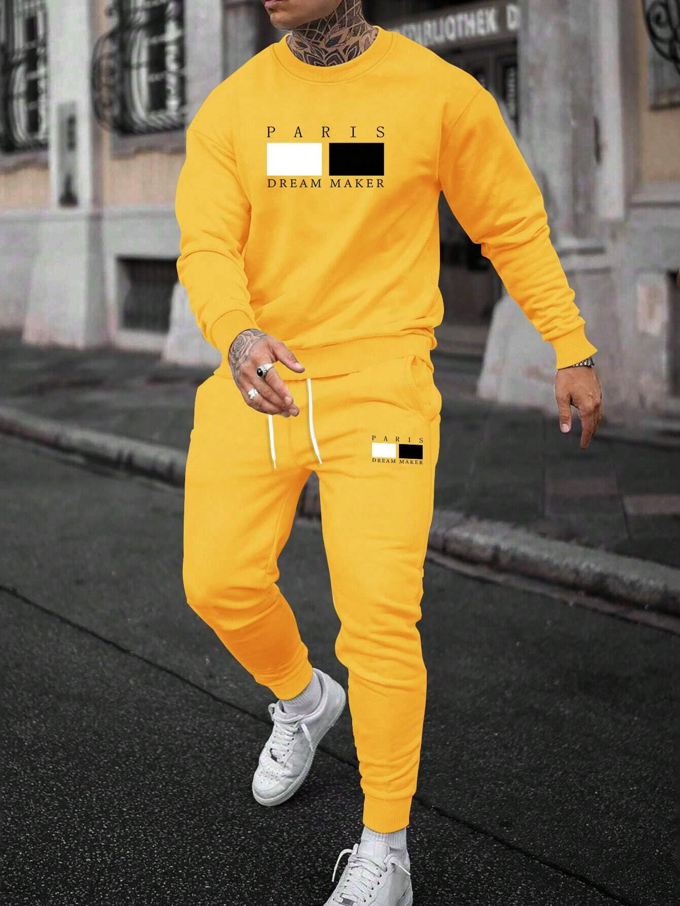 Men's Sweatshirt Set Casual Round Neck Sports Suit Duo 5 Men's Sweatshirt Set Casual Round Neck Sports Suit Duo - Image 5