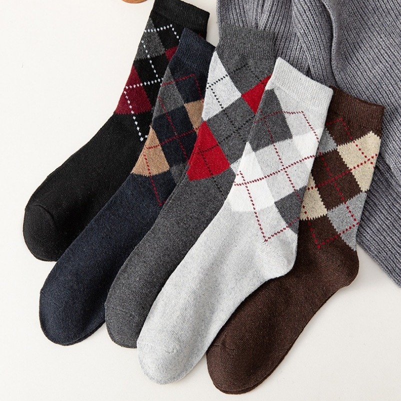 Wool Lined Socks With Flat Dotted Lines 1 Wool Lined Socks With Flat Dotted Lines