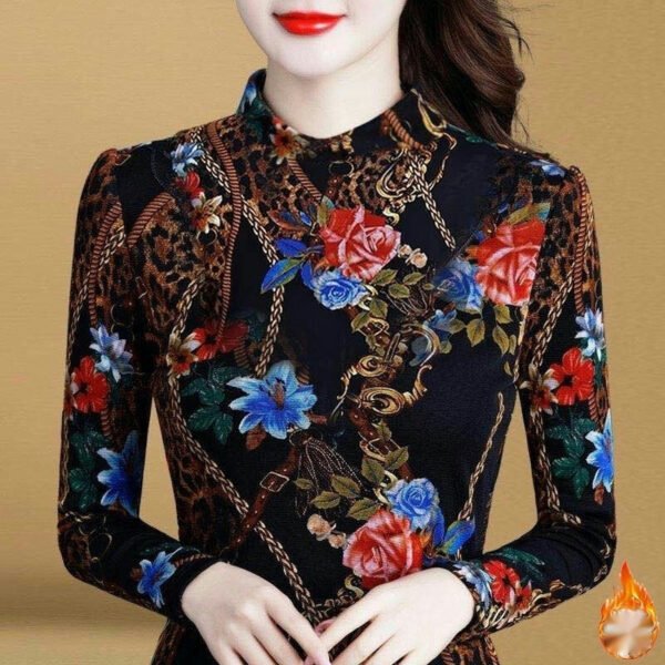 Summer Collection — Fleece Lined Turtleneck Women Thermal Slim Fit Warm Top