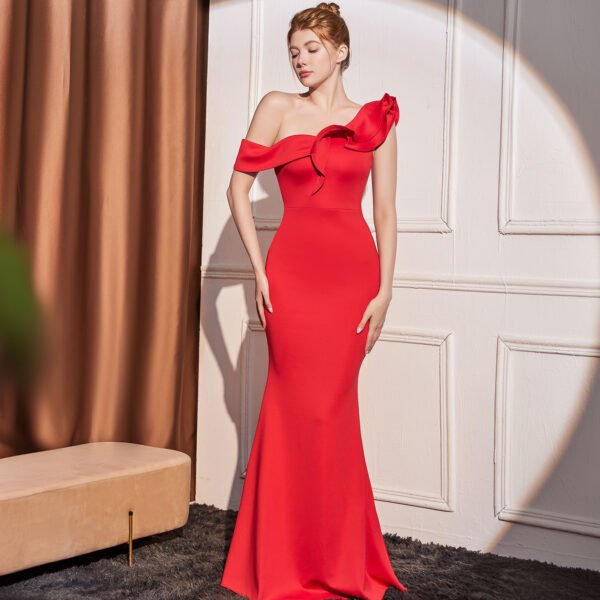 The Resort Edit — Off the Shoulder Evening Gown Red Mermaid Formal Dress