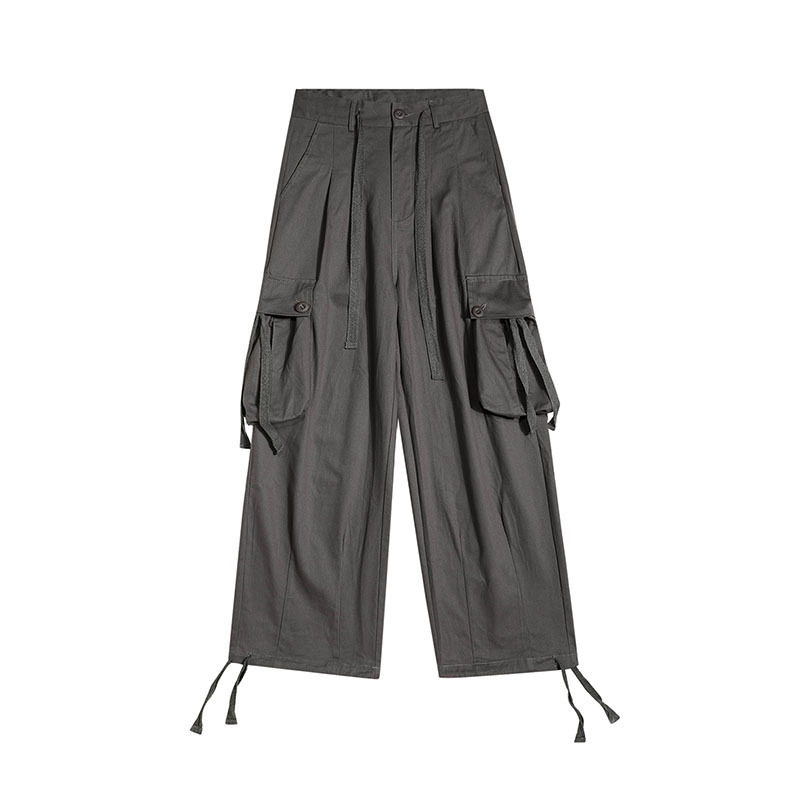 Retro Multi-pocket Straight Cargo Pants Men 7 Retro Multi-pocket Straight Cargo Pants Men - Image 7