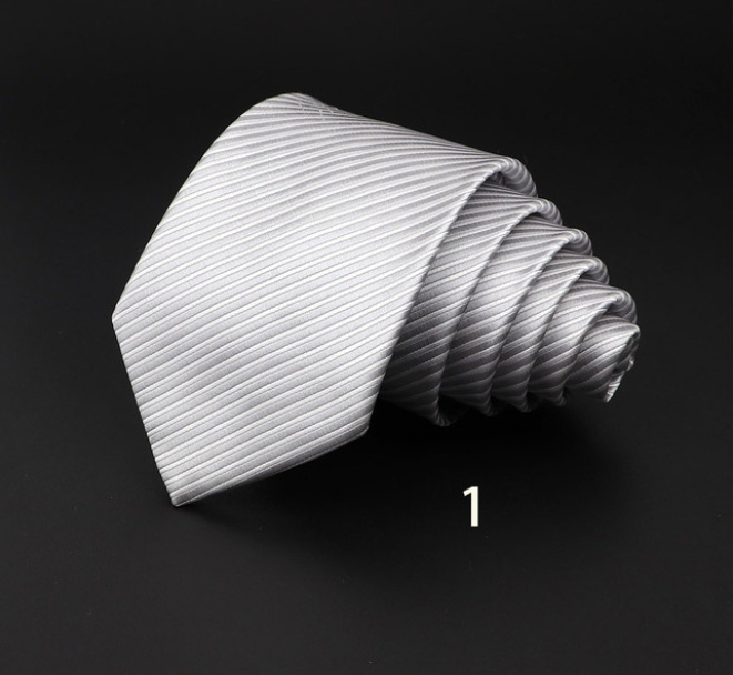 Men's Striped British Gentleman Polyester Fiber Tie 10 Men's Striped British Gentleman Polyester Fiber Tie - Image 10