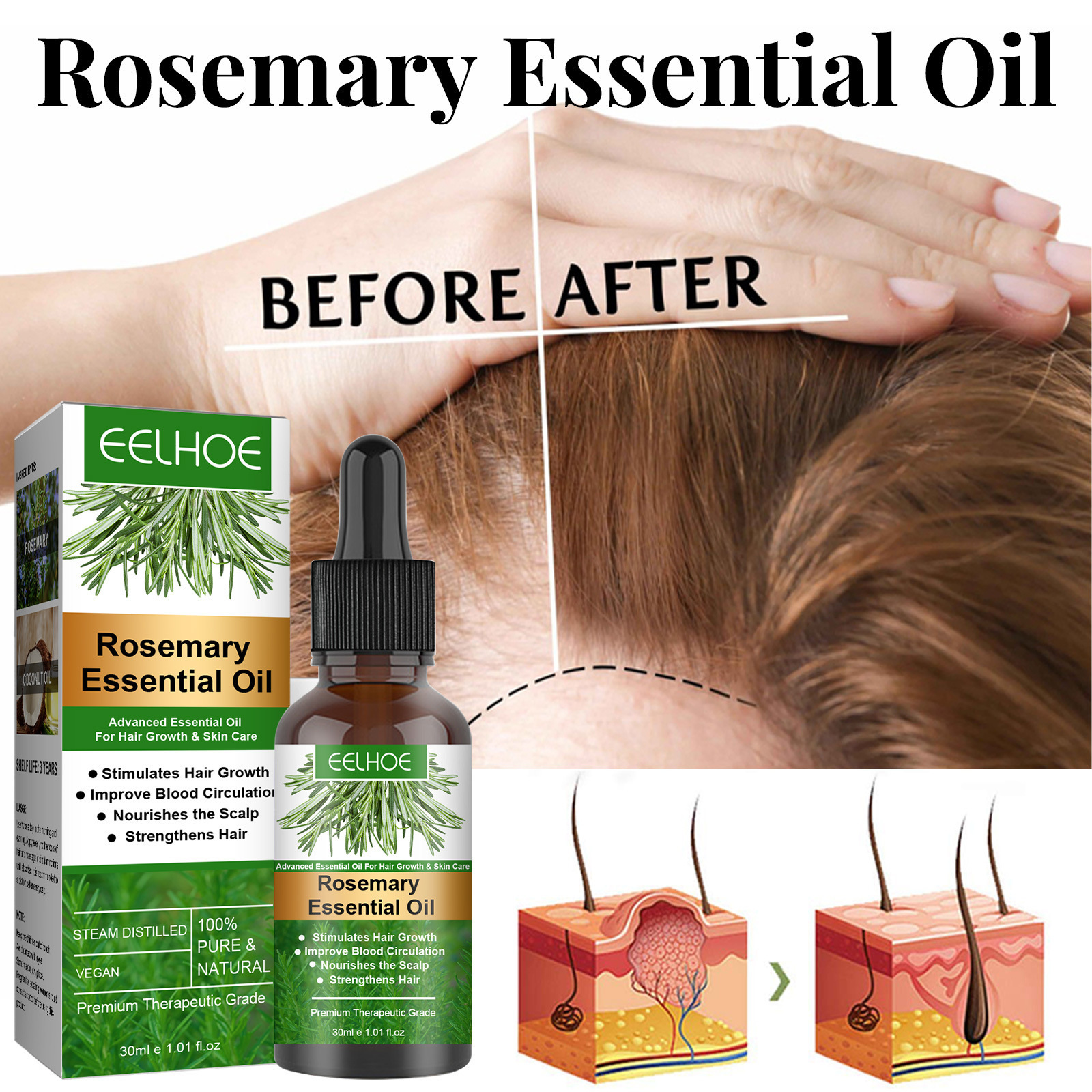 Rosemary Anti-Breakage Nourishing Hair Care Oil 1 Rosemary Anti-Breakage Nourishing Hair Care Oil