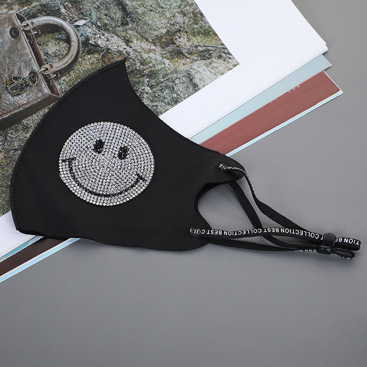 Rhinestone Smiley Butterfly Pattern Sun Block And Dustproof Mask 4 Rhinestone Smiley Butterfly Pattern Sun Block And Dustproof Mask - Image 4