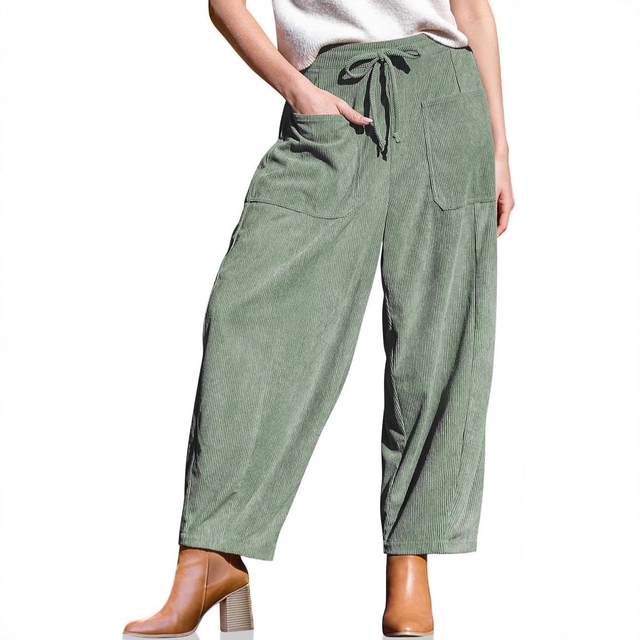 Wide Leg Cargo Pants High Waisted Baggy Utility Trousers 8 Wide Leg Cargo Pants High Waisted Baggy Utility Trousers - Image 8