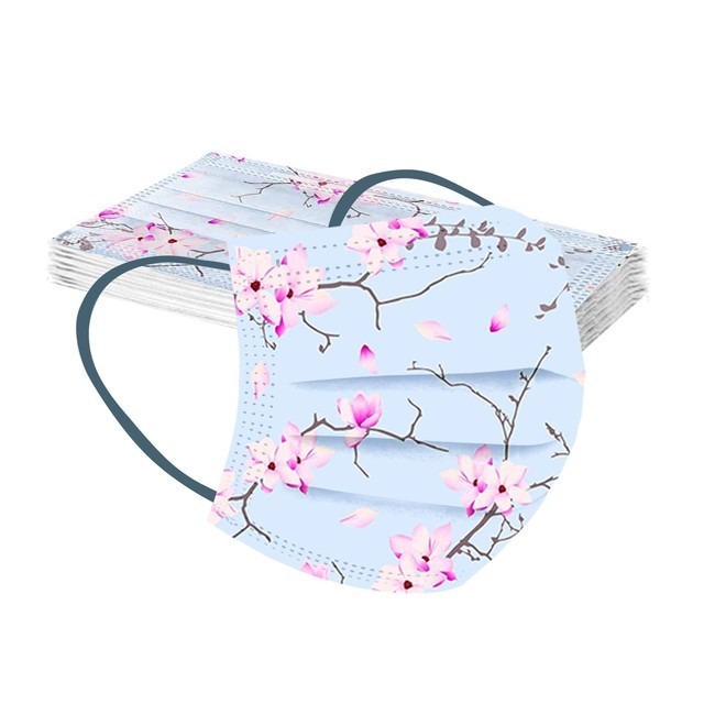10PCS Disposable Facial Mask Spring Printing Mask 9 10PCS Disposable Facial Mask Spring Printing Mask - Image 9