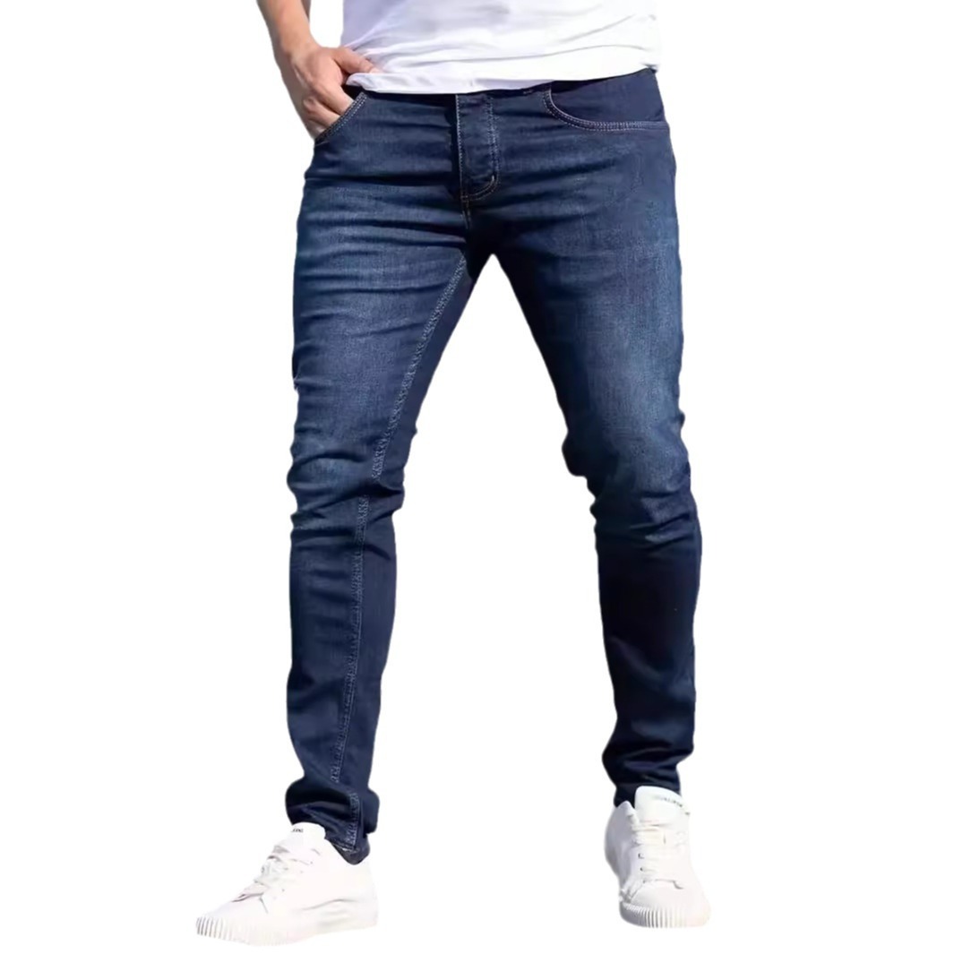 Men's European And American Fashionable Worn Slim Casual Jeans 4 Men's European And American Fashionable Worn Slim Casual Jeans - Image 4