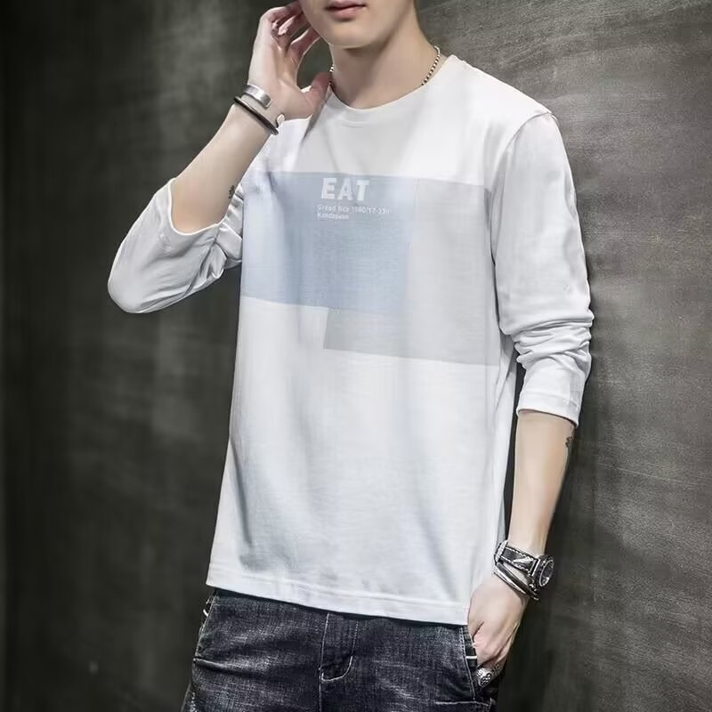 Loose Fit Autumn Top Men's Graphic Long Sleeve Shirt 5 Loose Fit Autumn Top Men's Graphic Long Sleeve Shirt - Image 5