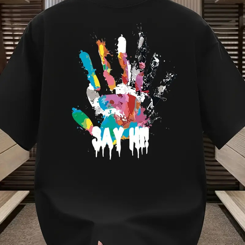 Paint Splatter Tee Men's 3D Colorful Artistic Graphic Top 1 Paint Splatter Tee