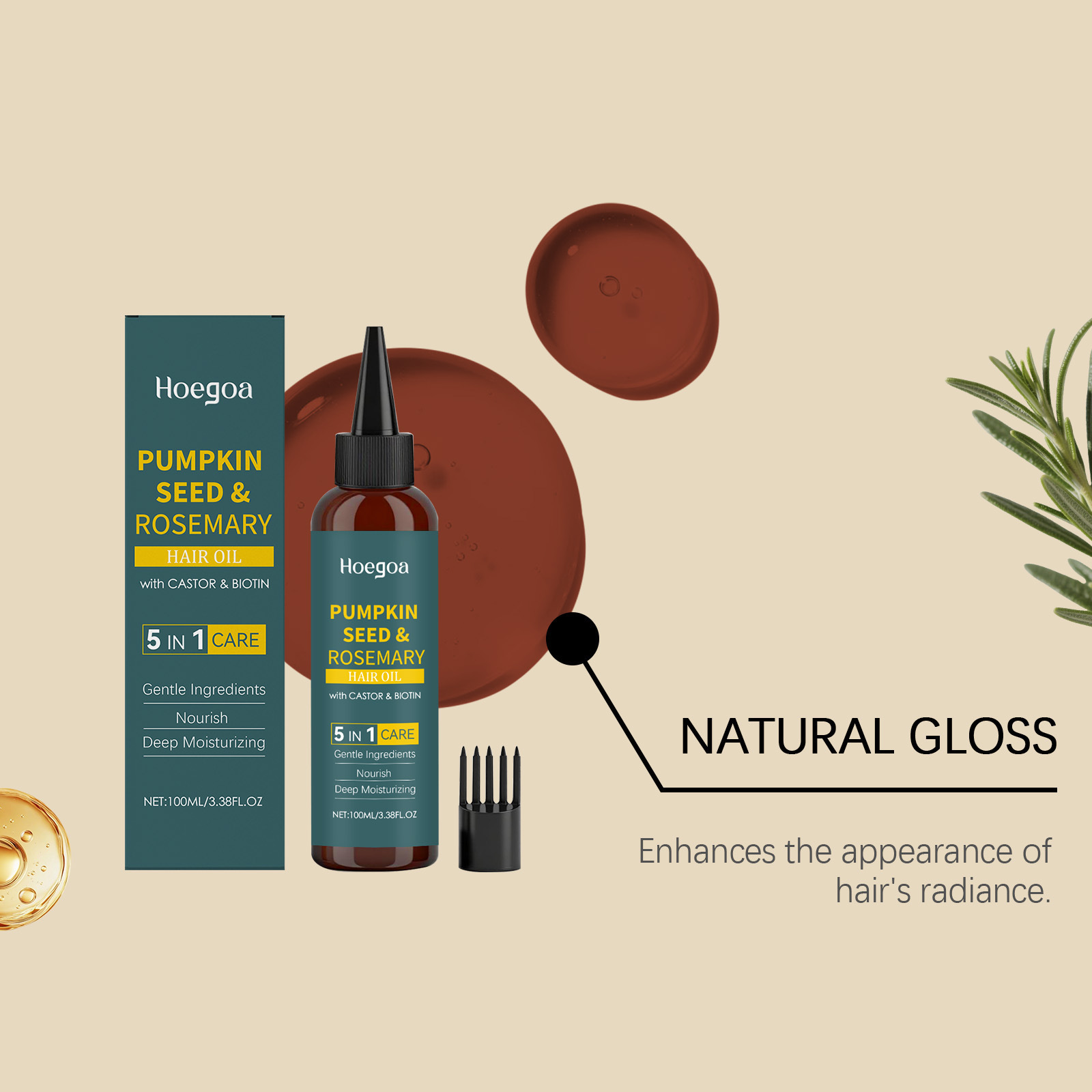 Rosemary Hair Care Essential Oil Gentle Nourishing 2 Rosemary Hair Care Essential Oil Gentle Nourishing - Image 2