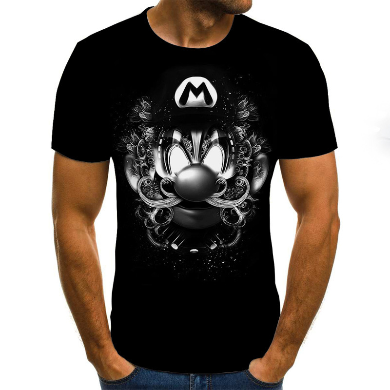 Skull T Shirt 3D Horror Plumber Graphic Streetwear Tee 1 Skull T Shirt