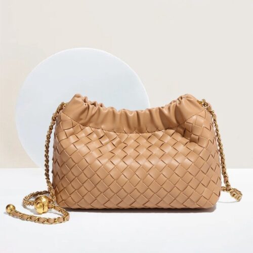Cloud Woven Handbag Gold Beads