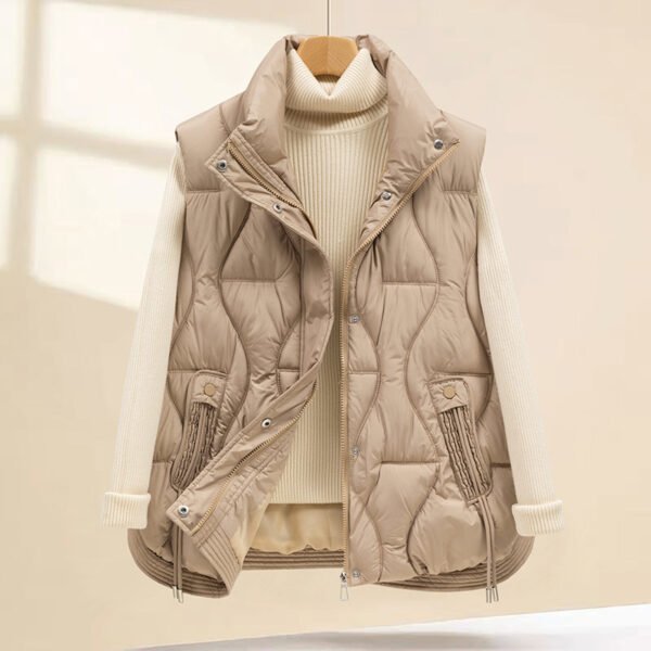 The Resort Edit — Women's Winter Cotton Quilted Vest Short Padded Jacket