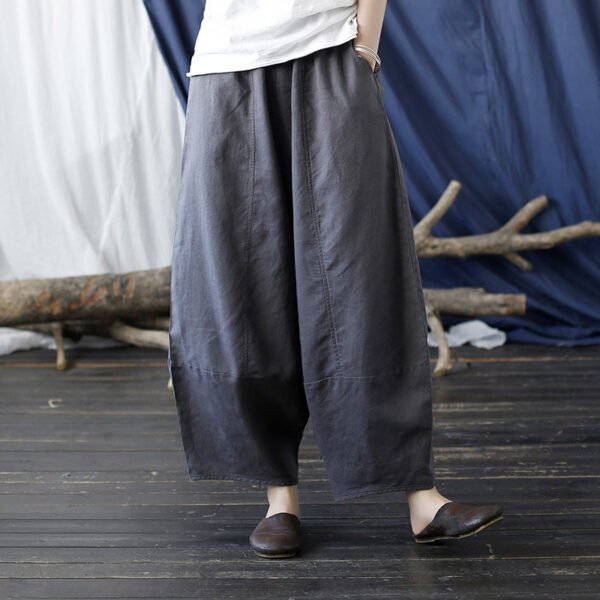 Men's Edit — Wide Leg Linen Pants High Waisted Loose Fit Boho Trousers
