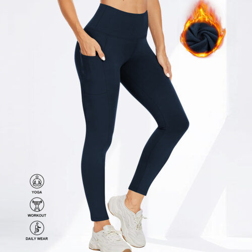 Fleece Lined Leggings with Pockets