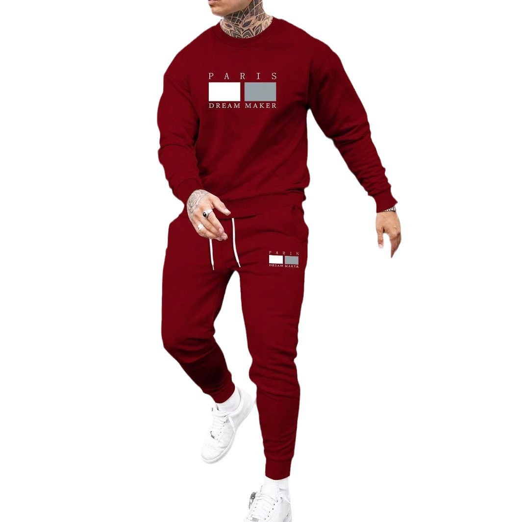 Men's Sweatshirt Set Casual Round Neck Sports Suit Duo 8 Men's Sweatshirt Set Casual Round Neck Sports Suit Duo - Image 8