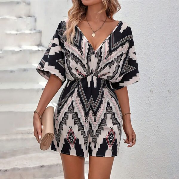 Summer Collection — Printed Jumpsuit Loose One-Piece Wide Leg Summer Playsuit