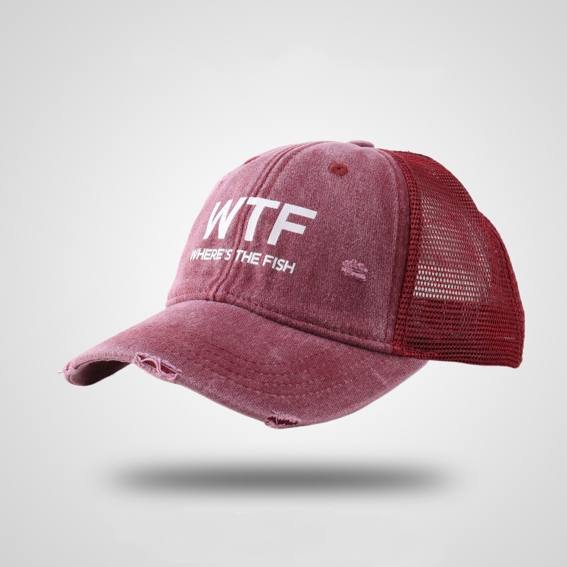 Couple's Letter Embroidered Washed Mesh Baseball Cap 9 Couple's Letter Embroidered Washed Mesh Baseball Cap - Image 9