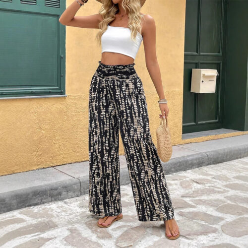High Waisted Palazzo Trousers