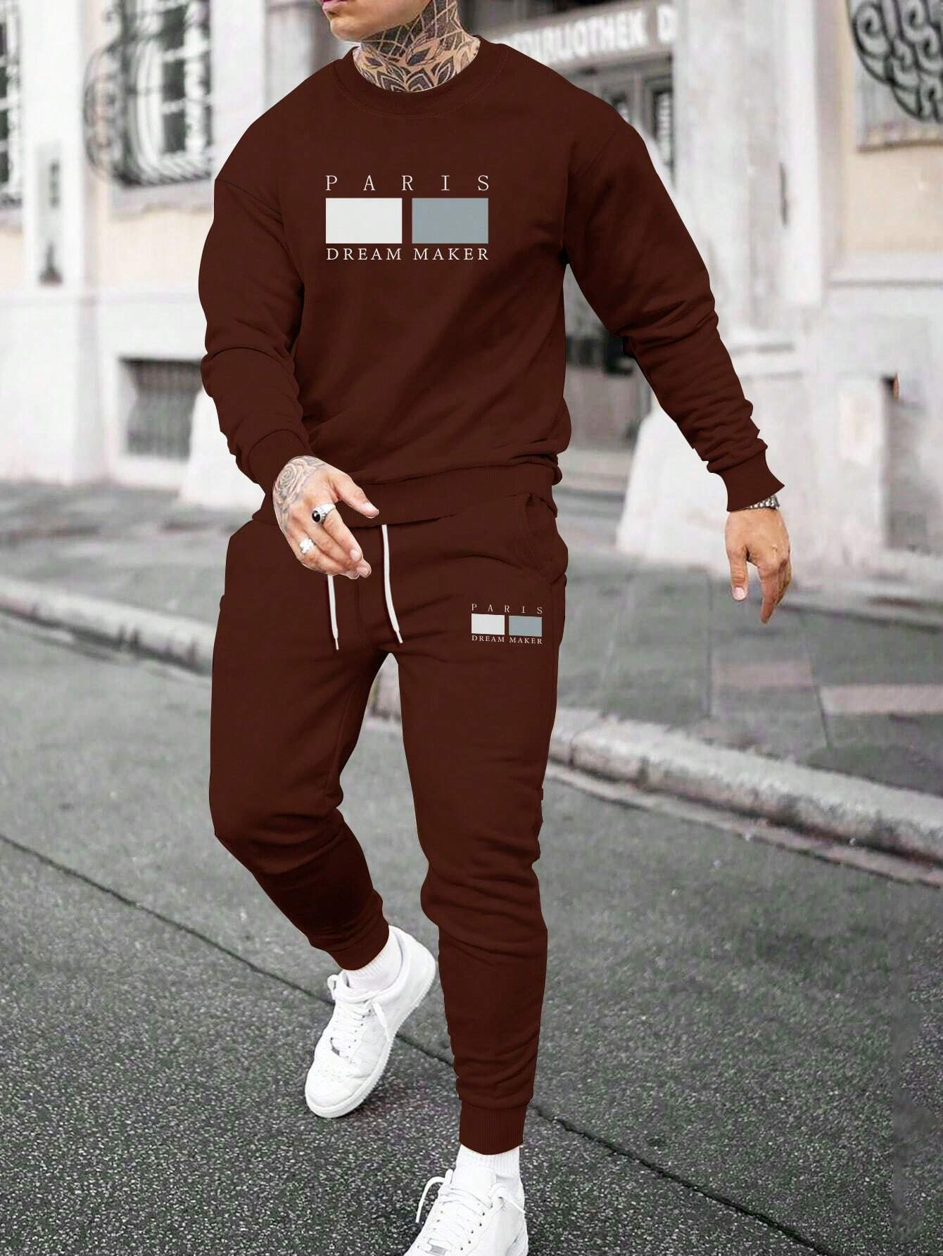 Men's Sweatshirt Set Casual Round Neck Sports Suit Duo 4 Men's Sweatshirt Set Casual Round Neck Sports Suit Duo - Image 4