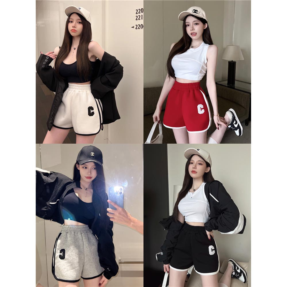 Athletic Shorts High Waisted Loose Fit Varsity Shorts 2 Athletic Shorts High Waisted Loose Fit Varsity Shorts - Image 2