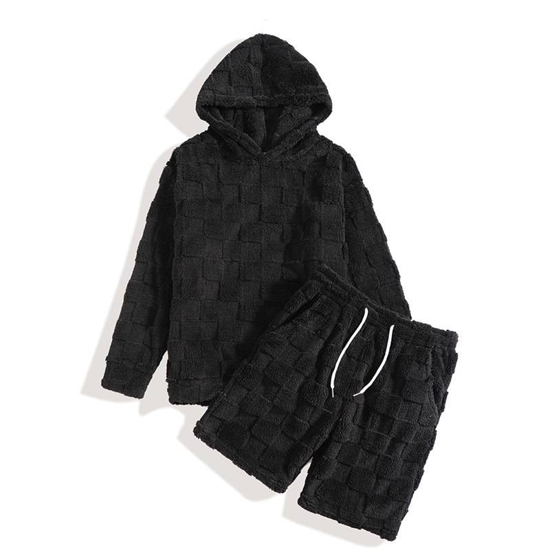 Men's Textured Tracksuit Slim Fit 3D Plaid Loungewear Set 7 Men's Textured Tracksuit Slim Fit 3D Plaid Loungewear Set - Image 7