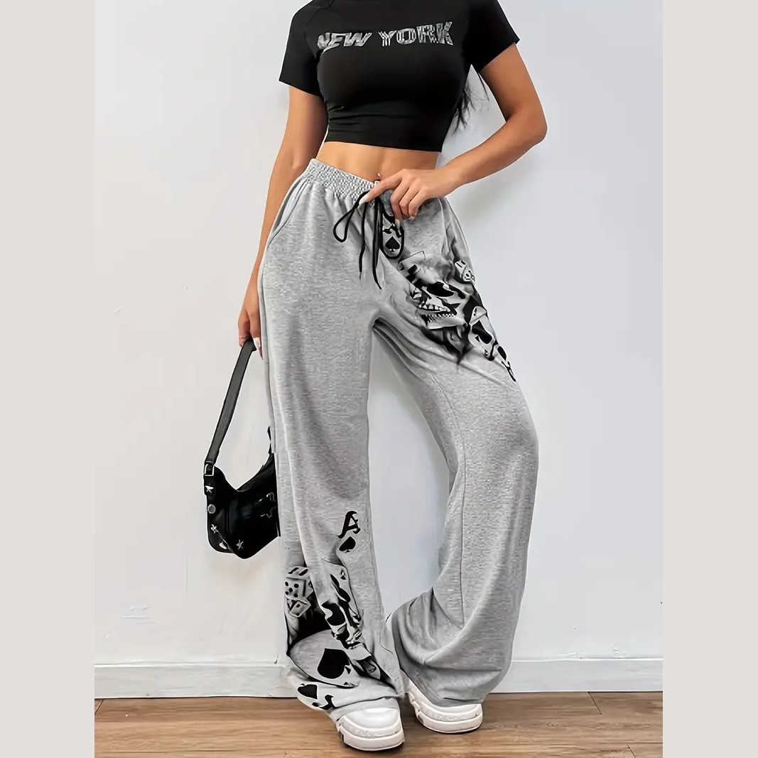 Oversized Casual Lounge Pants Skull Print Streetwear 3 Oversized Casual Lounge Pants Skull Print Streetwear - Image 3