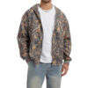 mens streetwear Camouflage Zip-Up Hoodie Men's Camo Coat